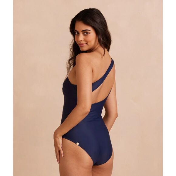 Summersalt Side Stroke Full Bum Coverage 1 Piece Swimsuit Size 22 Deep Sea Blue - Picture 2 of 12